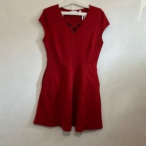 Woman’s red v neck dress size small